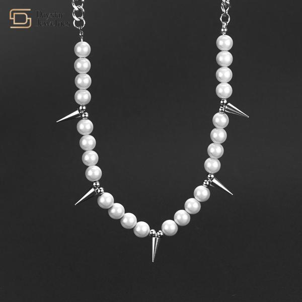 Титана хмеля шкентеля конуса жемчуга люди женщин ключицы ожерелья тазобедренного стальные