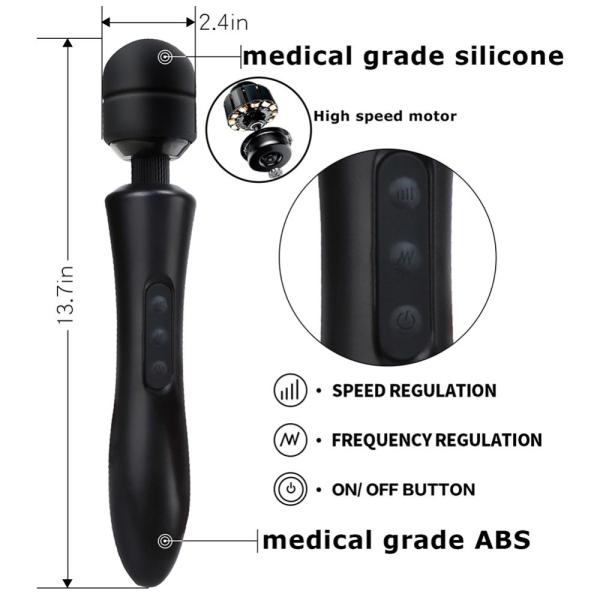 Black Muscle Fascia Massager / Sports Recovery Massagers With Powerful Quiet Motor