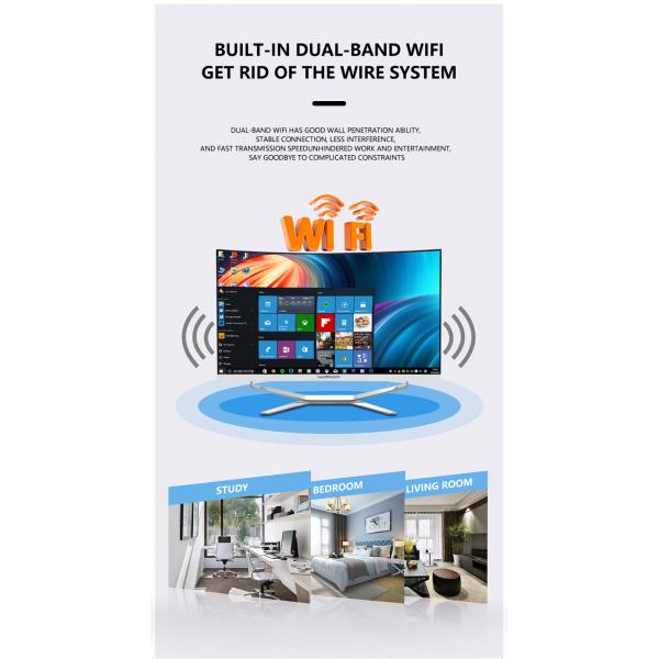 Загнутый 27-дюймовый ПК с процессором Intel Core I5 и клавиатурой мыши