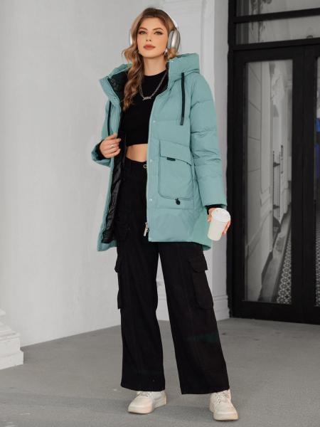 85cm 87cm 89cm Mid Length Puffer Jacket Women'S Medium Length Puffer Jacket