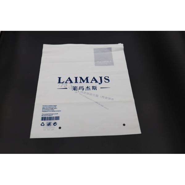 Сумки застежка-молнии PVC ясные поли с логотипом и штейновыми белыми упаковывая одеждами