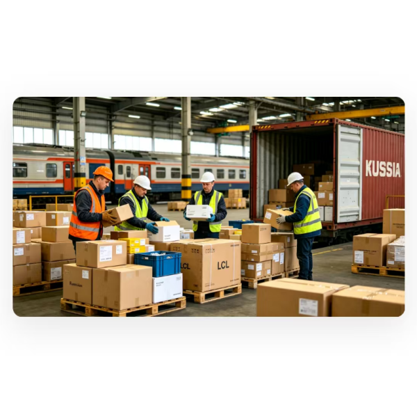 Reliable Shipping To Russia LCL Consolidated General Goods Railway Train DDP Door To Door Delivery