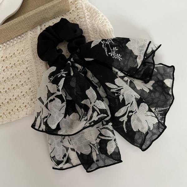 Hair-Band Scrunchies 1 Piece Camellia Flowers Design One Size