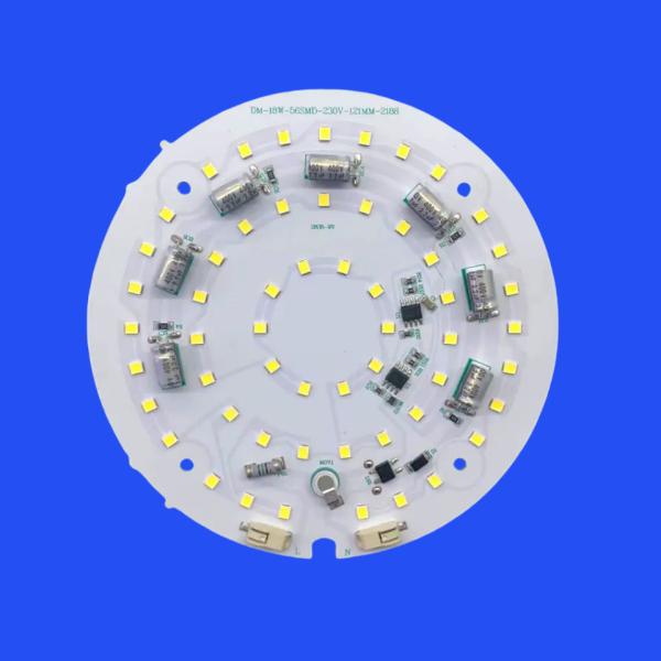 CE ERP Certificado 18W 230V 6500K Colorido Branco Frio Painel de PCB de Alumínio Redondo Modulo DOB AC LED