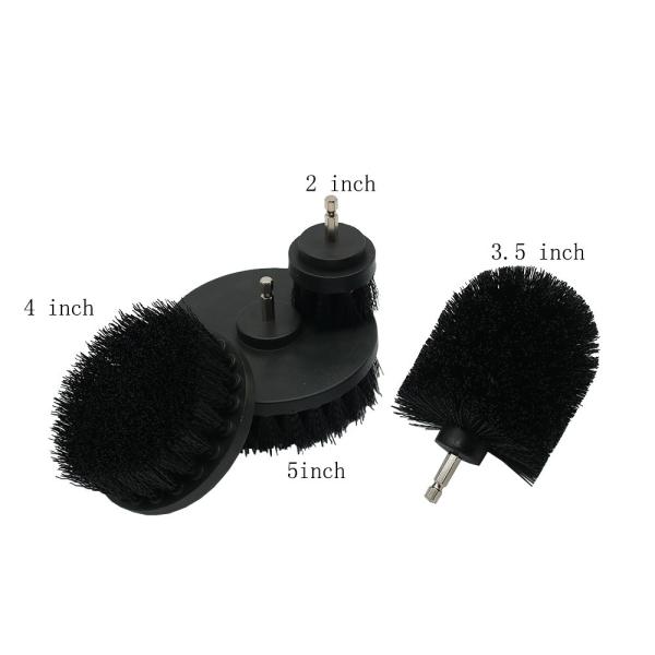 PP Wire Electric Drill Cleaning Brush 6.5mm Hole Dia 4 Piece Drill Brush Set