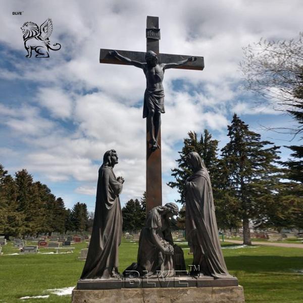 Life Size Dead Jesus Crucified Bronze Sculpture 14 Stations Of The Cross Casting Copper Brass Metal Religious Outdoor