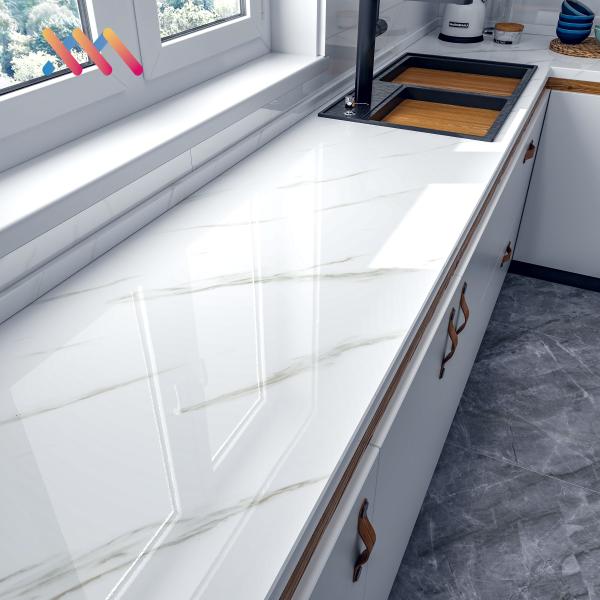 Modern Design Style Marble PVC Film Self Adhesive Wallpaper for Oil Proof Kitchen Counter Top Sticker