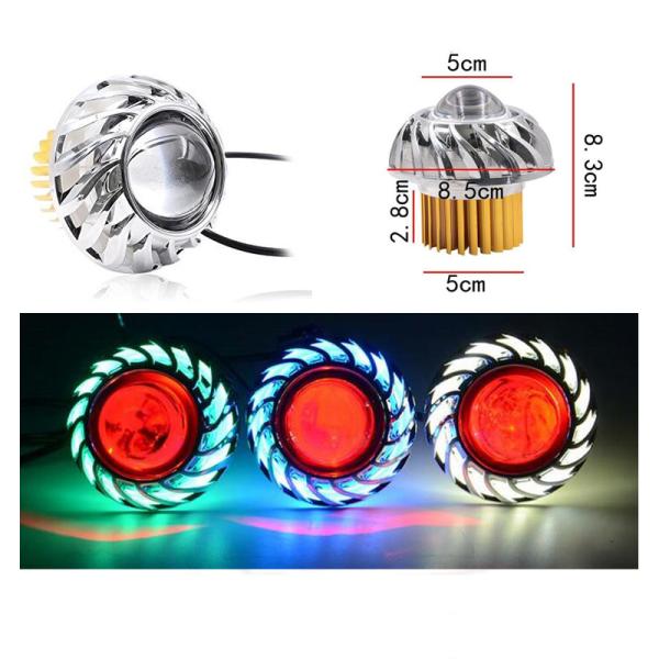 3000lm 30w Motorcycle Headlight Angel Eyes High Low Beam