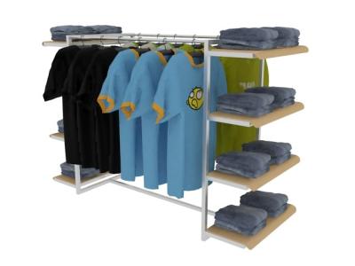 Cremalheira industrial de aço de madeira 1600*90081350mm da roupa das cremalheiras de exposição da roupa