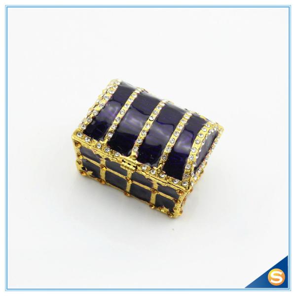 Shinny Gifts Gold Plated Handmade Purple And Red Jewelry Box Wholesales SCJ247