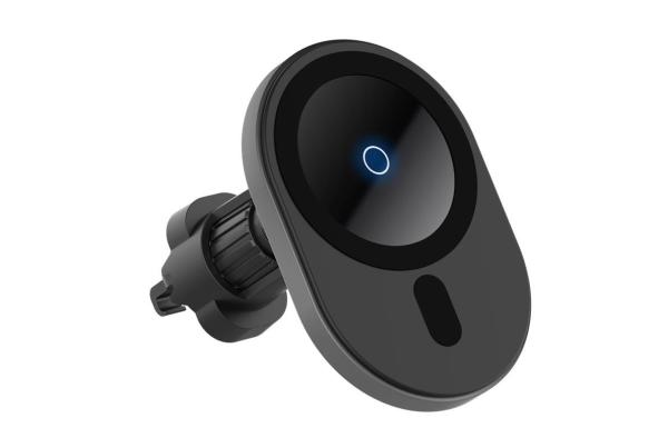 Oval Silicone 9V1.1A 15W Magnetic Wireless Car Charger FOD