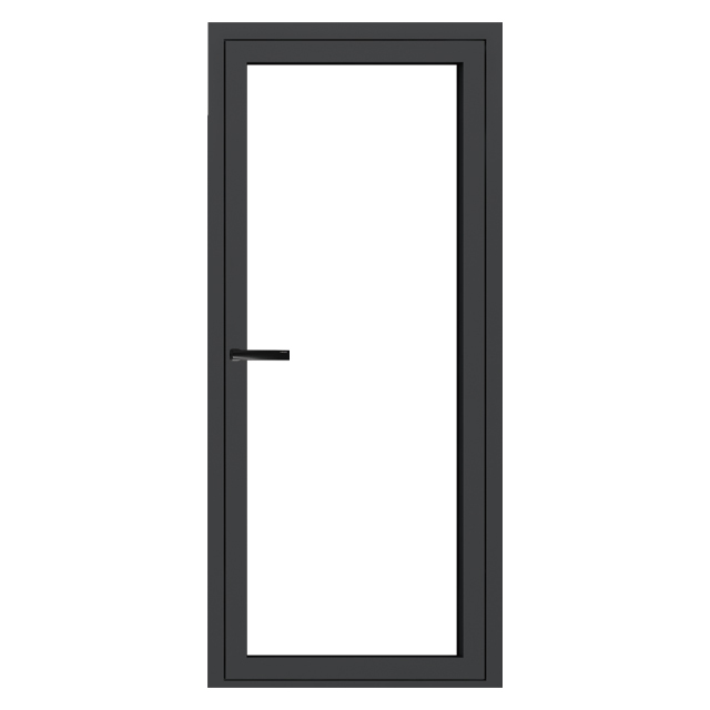 Double Glass Front Aluminium Exterior Doors Thermal Insulated Frame 1.8mm