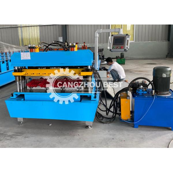 Toit de feuille de fer faisant à 0.8mm la tuile en plastique faisant la machine 3kw