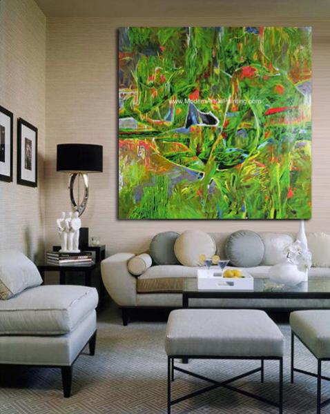 Landscape Abstract Modern Art Oil Painting 100% Hand - Painted Gift For A Festival
