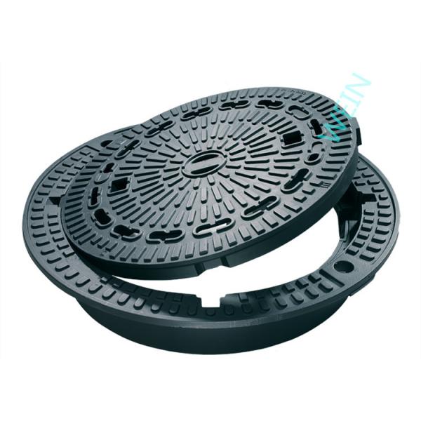 EN124 Standard Round Cast Iron Manhole Cover For Municipal L Construction