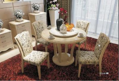 High Gloss Contemporary Dining Room Furniture Particle Board With Painting Marble Top