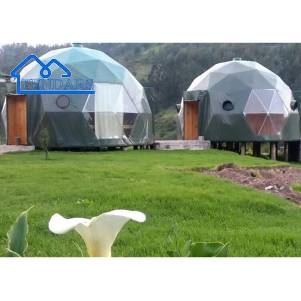 Wind-Resistant 5m Dia Commercial Dome Tent Galvanized Steel PVC Cover for Cafe Terraces