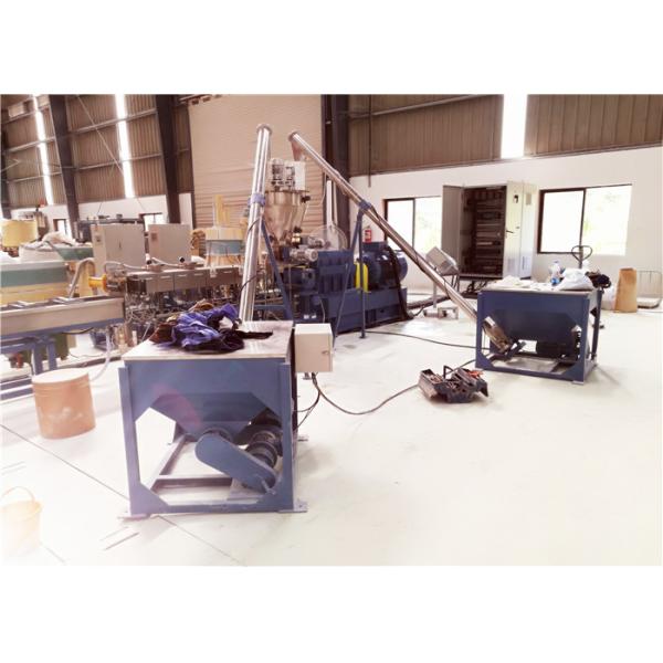 Low Noise Twin Screw Compounding Extruder , PP / PE Plastic Extrusion Machine