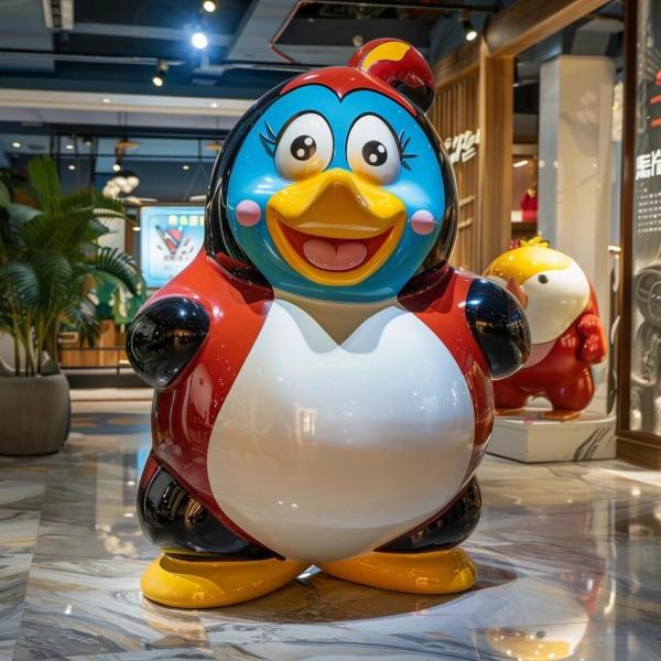 Resin Custom Cartoon Duck Bear Animal Sculpture Simulation Animal Shape