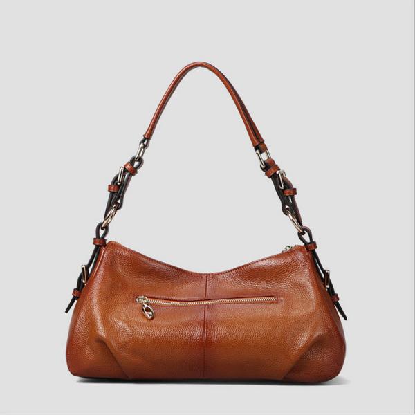 Womens Bags Genuine Leather Brown Hobos Shoulder Bags Soft Travel Bags