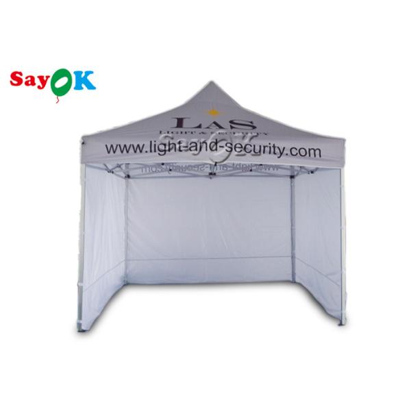 Waterproof Canopy Tent 3 X 3m Aluminum Folding Tent With Three Side Walls Print For Advertising
