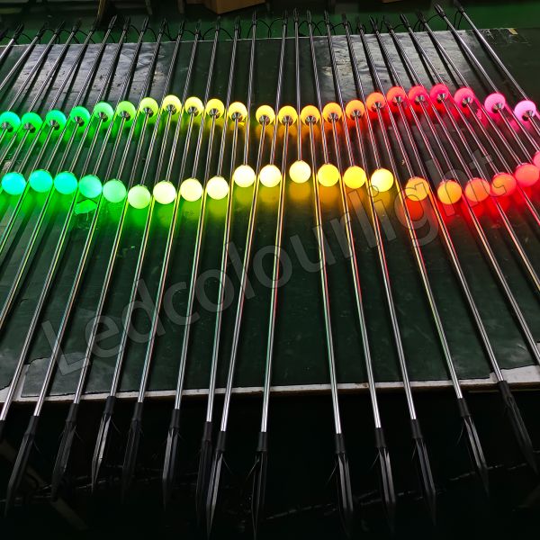 G45 RGB LED Pixel Ball Light IP65 Standing for Garden and Landscape Lighting Solutions