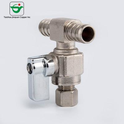 Chrome Plated 3/8X1/2 Brass Angle Stop Lead Free Normal Temperature