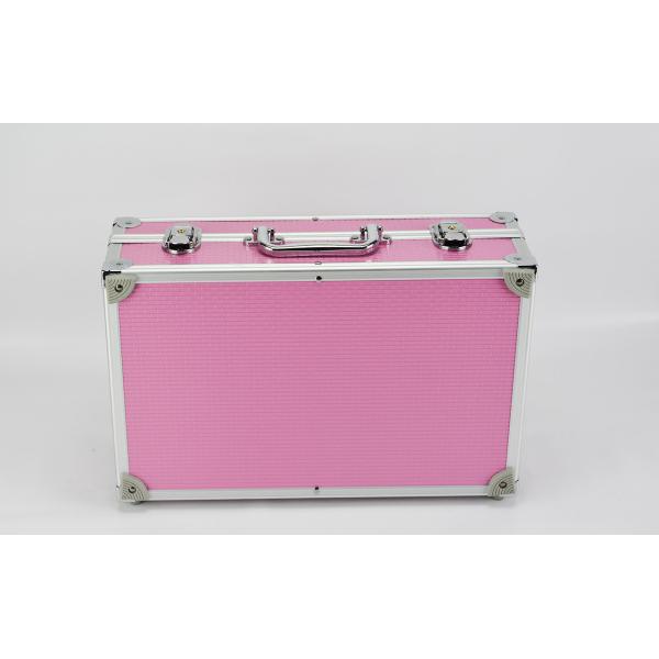 Переносная сумка изготовленного на заказ пинка алюминиевая трудная на электронный размер 360 * 240 * 100mm инструментов кабеля