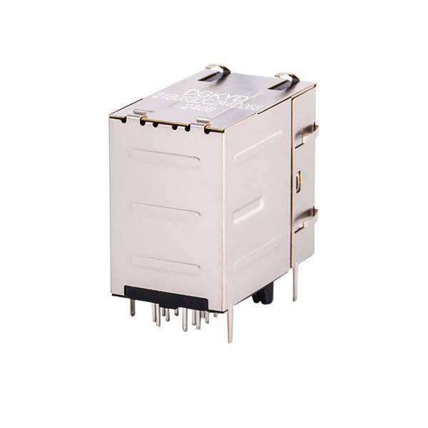 DGKYD21B083DC2A4D 2X1 conector RJ45 de dupla porta, filtro integrado de 100 Mbps, tomada de porta da rede de comunicação