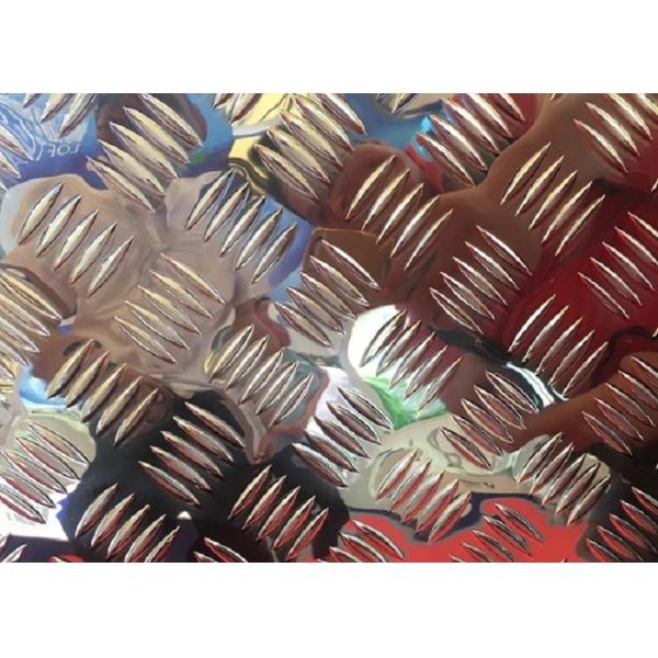 3003 3105 5052 Aluminium Checker Plate / Aluminium 5 Bar Tread Plate Damp Proof