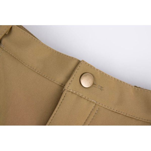 Men's Fleece Lined Tactical Cargo Pants with Zip Thigh Pocket and Partial Elastic Back Waist