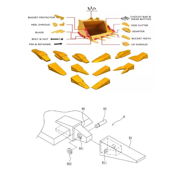 Зубы Pc130 Pc60 Pc100 Pc200 Pc300 PC400 PC650 K85Rc ведра экскаватора KOMATSU
