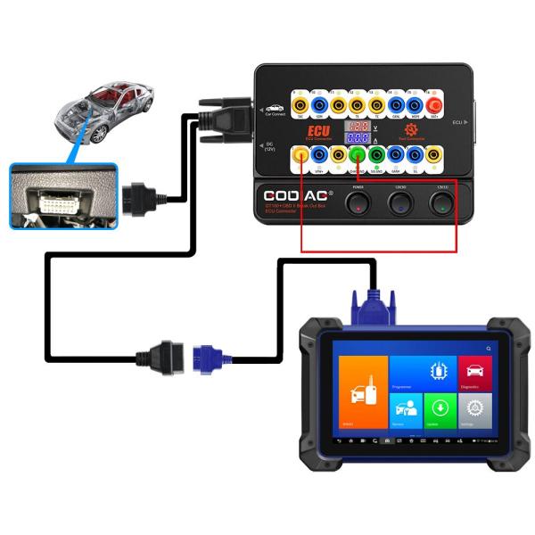 GODIAG GT100+ GT100 Pro Breakout Box Adiciona Display de Corrente Eletrônica e Comunicação CAN BUS