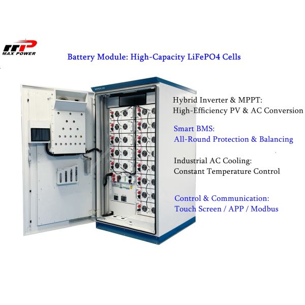 30kW All-in-One LiFePO4 Energy Storage Cabinet | C&I Solar Battery System