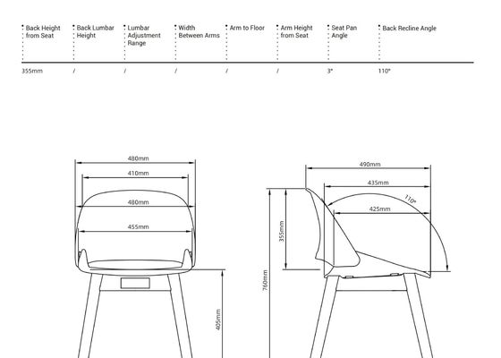 Ducky Training Chair - Guest Chair with Wooden Legs, Tube Metal Legs, and Four-stal Metal Legs for Stylish Office Spaces