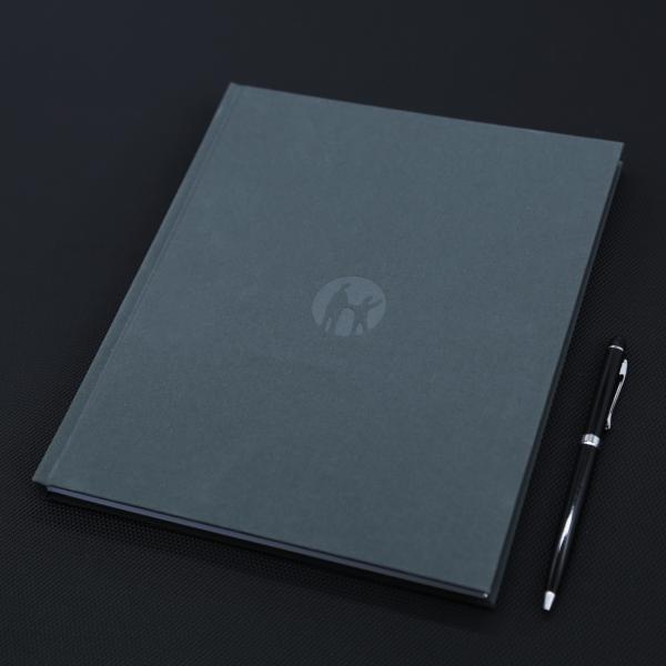 Square Artists Black Hardback Sketchbook , Custom Printed Notebooks Size 250*250 MM