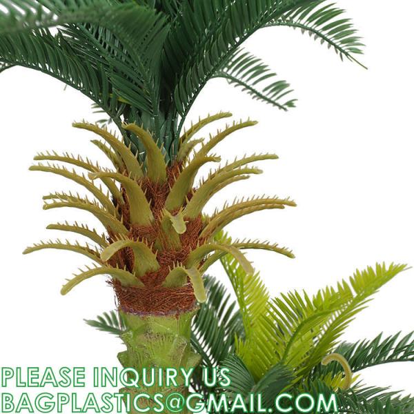 Gorgeous Cycas Revoluta Sago Palm Tree Artificial Plant with Nursery Pot, Feel Real Technology, 28 Long & Giant
