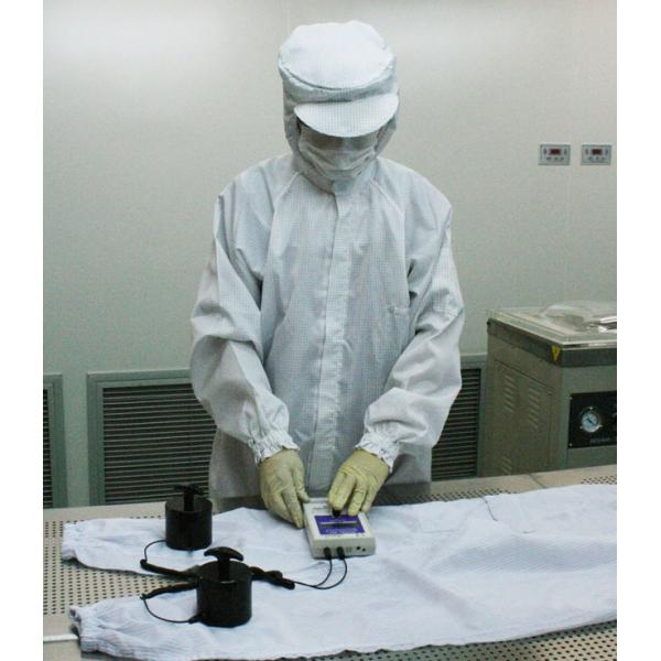 SGS White Blue 0.35kg 10000 Class Cleanroom ESD Smock
