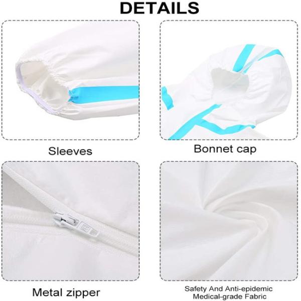 One  Piece Disposable Surgical Gown Large Anti  Virus Full Body Protection