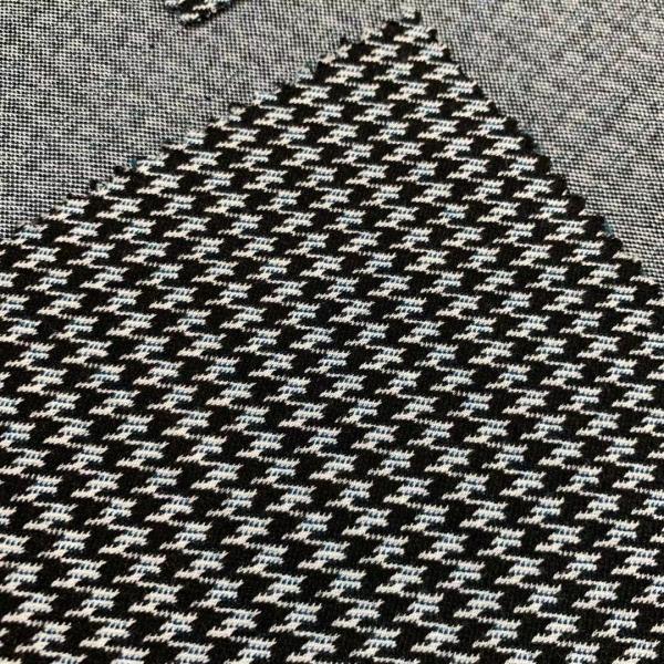 High Quality New Design Fancy 75Poly 22Rayon 3Span Knit Jacquard Fabric for Suits and Apparel and Clothes