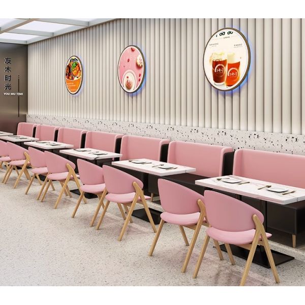 Wholesale Best Price Restaurant Furniture Coffee Shop Canteen Sofa Booth Light Luxury Velvet Leisure Sofa for Sale