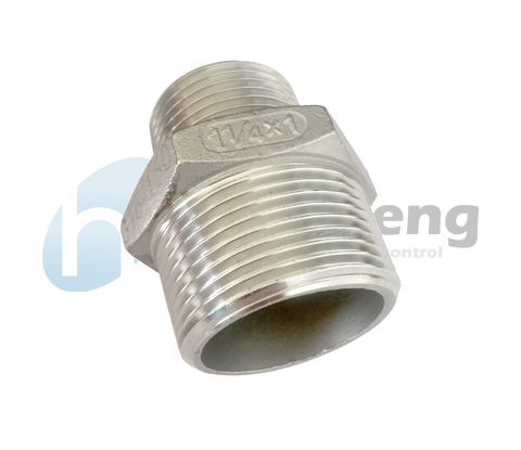 Npt, bsp, bspt threaded 2 Mpa pressure 304 stainless steel  reducing hexagon nipple