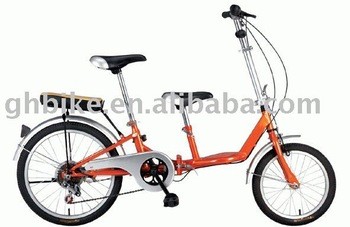Mother and Son Double Bike 20inch Folding Bicycle with Aluminum Alloy Rim Material
