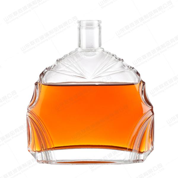 Garrafa de vidro transparente para gin personalizado Vodka Tequila 700ml