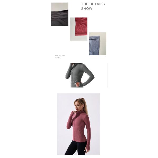 Передняя куртка йоги женщин молнии