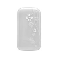 Processo decorativo das peças de IMD com o filme tomado partido dobro fora do projeto da flor branca