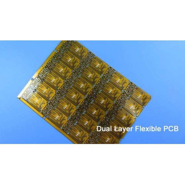 Двойной, который встали на сторону слой FPC толщины 2 напечатанной цепи 0.2mm двойного слоя FPC гибкий с белым silkscreen для модуля LCD
