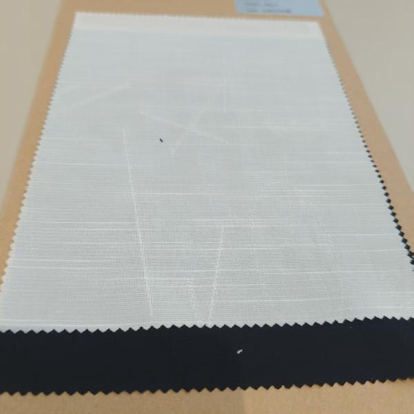 88GSM Polyester Jacquard Fabric Breathable Off White Textured Fabric