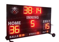 Placar do campo de basebol do quadro IP54, placar sem fio 110V do basebol ~ 220V