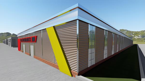 Armazém de aço industrial leve de armazenagem de aço galvanizado a quente